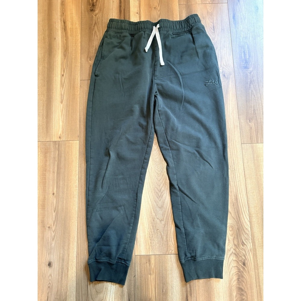 LRG Lifted Research Group Sweatpants Men's Medium Green Joggers Pockets Soft